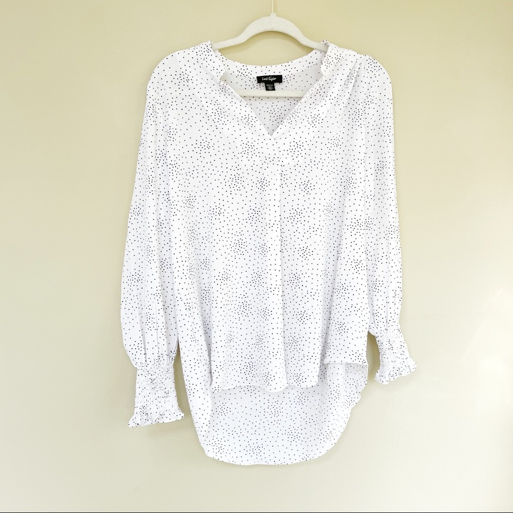 Lord and Taylor Polka Dot Blouse